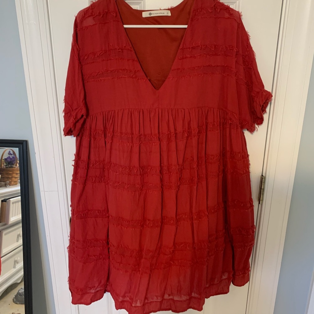 The Impeccable Pig boutique size large red dress